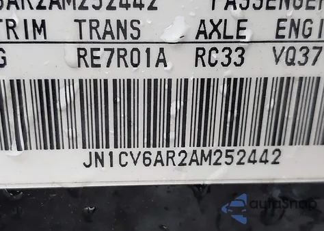 2010 Infiniti G37X из США, поврежденный, VIN JN1CV6AR2AM252442